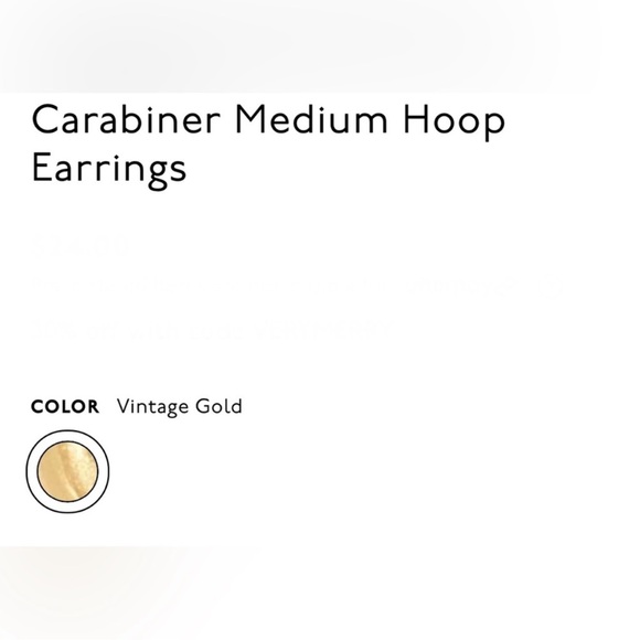 Madewell carabiner medium hoop earring - Picture 5 of 8